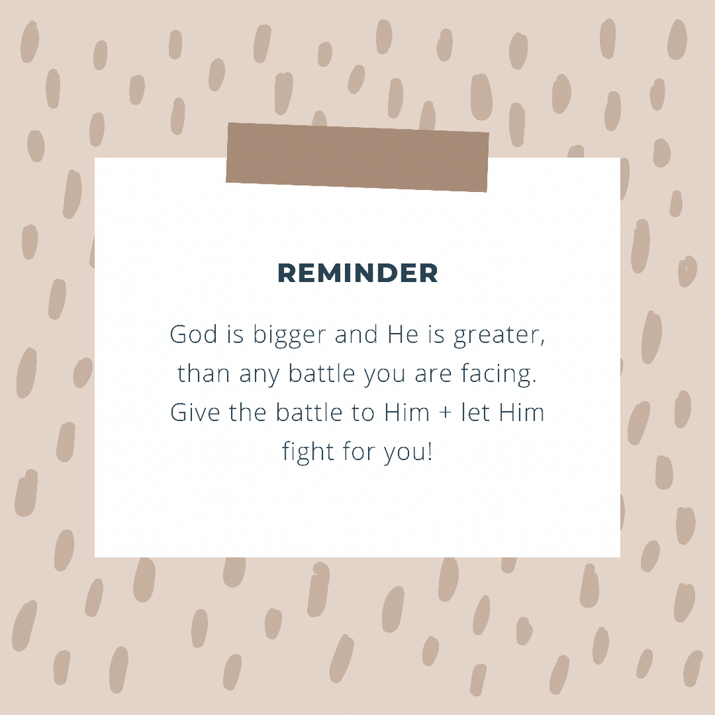 God will fight your battle.