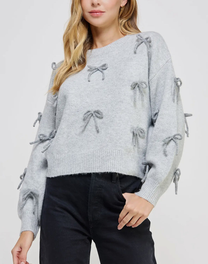 Bow Embellished Sweater